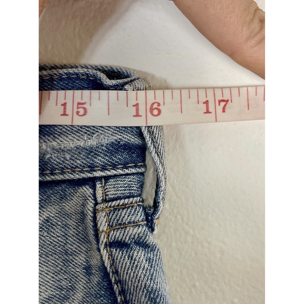 New! MOUSSY VINTAGE Mathews Cut Off Short Light Blue Distressed Raw Hem Denim 28 - Picture 14 of 16